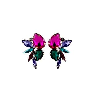 Colorful rhinestones crystal earrings